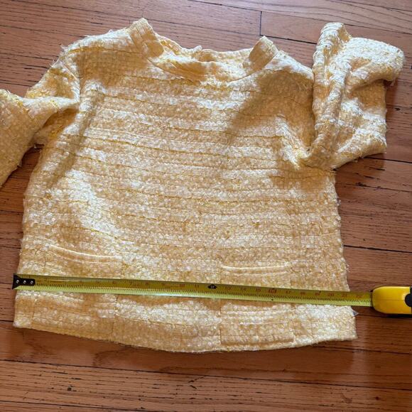 Chanel Women Yellow Skirt Set Cropped Boxy Jacket Jackie Neckline FR 36 US 4 - Picture 7 of 15